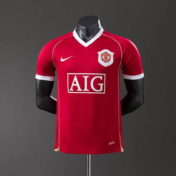 Camiseta de fútbol Manchester United 2006/07 LOCAL MANGA CORTA VERSION JUGADOR